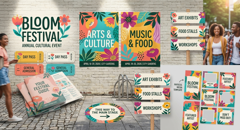 Bloom Festival — Graphic Design project by Abdelmoumen Soussi